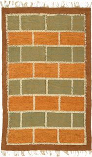 Swedish Flatweave and pile rug - click for larger view